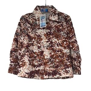 NWT Rebecca button down multi color blouse size 4